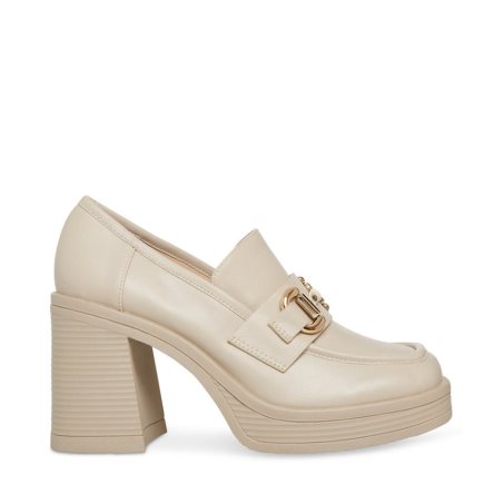 Beige Steve Madden Nicole Women's Platform Shoes | PH 4198TWK